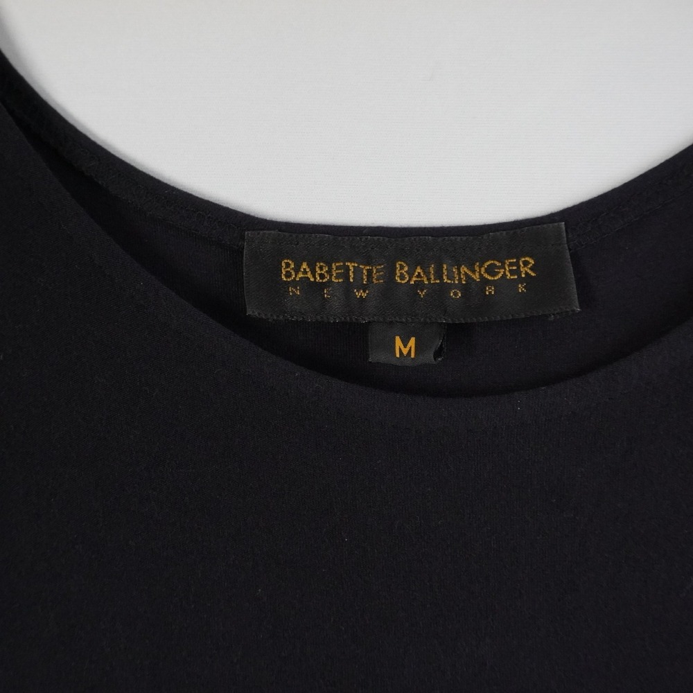 Babette Ballinger New York Womens Black Sleeveless Scoop Neck Maxi Dress Size M - Picture 4 of 8